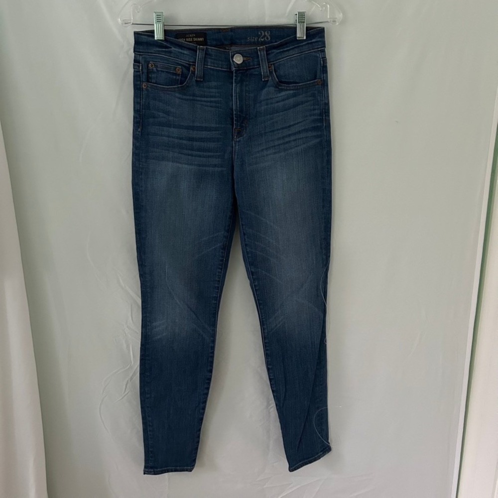 J.Crew High Rise Skinny Jeans Blue Wash Women's Size 28